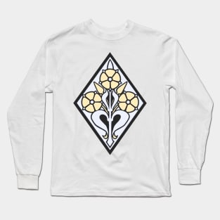 Flowers Inside A Diamond - Pastel Long Sleeve T-Shirt